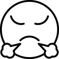Steaming Face Angry Expression vector