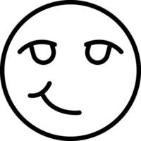 Wry Smile Face With Uneasy Grin vector