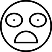 Anguished Face With Sad Eyes vector
