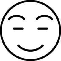 Happy Relieved Face Emoji Icon vector