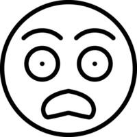 Fearful Face Scared Expression vector