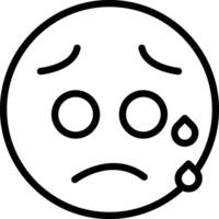 Anxious Face With Sweat Drops vector