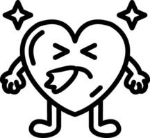 Sneezing heart with tissue vector