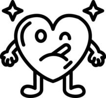 Heart with thermometer cartoon vector