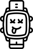 Dead Face Watch Dial Design vector