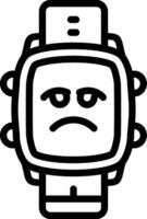 Sad Emotion Watch Dial Display vector