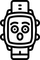 Surprised Look Watch Dial Design vector