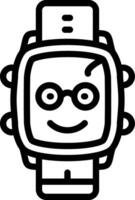 Nerd Face Watch Dial Art vector