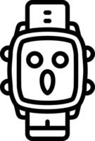 Shocked Emotion Watch Dial Look vector