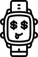Greed Expression Watch Dial Idea vector