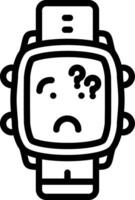 Thinking Mode Watch Dial Look vector
