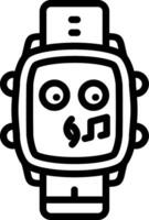 Whistle Face Watch Dial Icon vector