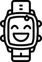 Tired Mood Watch Face Display vector
