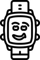 Grinning Expression Watch Dial Look vector