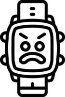 Angry Mood Bold Watch Dial vector