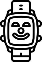 Clown Face Colorful Watch Dial vector