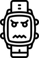 Crying Face Watch Dial Display vector