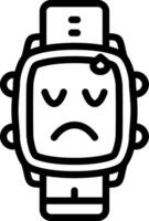 Disappointment Mood Watch Dial Display vector