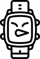 Grimacing Face Watch Dial Design vector
