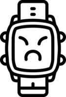 Upset Emotion Watch Dial Layout vector