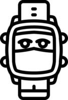 Ninja Style Watch Dial Design vector