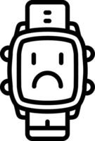 Unhappy Emotion Watch Dial Design vector