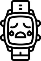 Sweating Face Watch Dial Concept vector