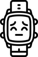 Pensive Mood Watch Dial Display vector