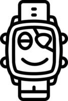 Pirate Face Watch Dial Graphic vector