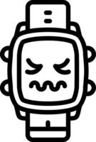 Disgusted Face Watch Dial Mood vector