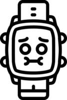 Nauseated Face Watch Dial Humor vector