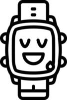 Relieved Mood Watch Dial Concept vector