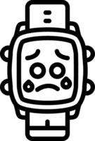 Anxious With Sweat Watch Dial vector