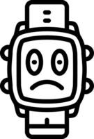 Flushed Face Watch Dial Design vector