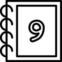 Nine Number Learning Illustration vector