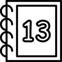 Thirteen Simple Number Design vector