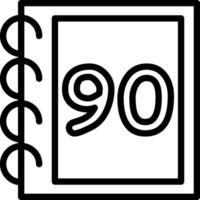 Ninty Basic Number Illustration vector