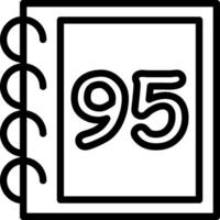 Ninty Five Learning Count Icon vector