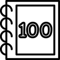 One Hundred Math Counting Icon vector