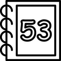 Fifty Three Math Icon vector