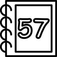 Fifty Seven Simple Number Icon vector