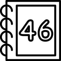 Forty Six Preschool Number Icon vector