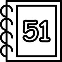 Fifty One Basic Number Graphic vector