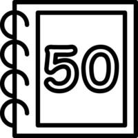 Fifty Educational Counting Icon vector