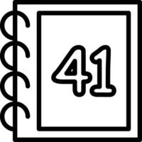 Forty One Learning Icon Art vector
