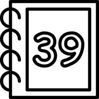 Thirty Nine Child Math Number vector