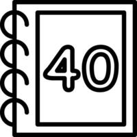 Forty Counting Number vector