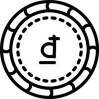 Vietnamese Dong Currency Coin Icon vector
