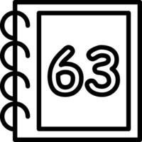Sixty Three Educational Number Art vector