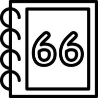 Sixty Six Number Icon vector